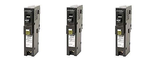 Square D by Schneider Electric HOM120PCAFIC Homeline – Disyuntor CAFCI de un solo polo neutro de 20 amperios, (paquete de 3)