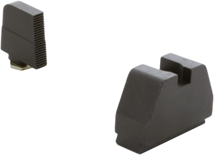 AMERIGLO 7XL alto negro dentado 0.450 pulgadas frontal, negro plano 0.554 pulgadas trasero, compatible con Glock 7XL juego de altura.