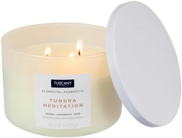 Tuscany Candle Elemental Aromatics – Vela perfumada, meditación Tundra, 15 onzas