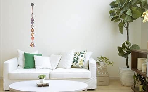 Adornos colgantes hechos a mano 7 chakras piedras crudas decoración del hogar Feng Shui ornamento