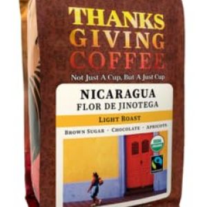 Café de Acción de Gracias “Nicaragua Flor de Jinotega Light Roast” tostado ligero, comercio justo, orgánico cultivado a sombra, café entero, bolsa Café de Acción de Gracias “Nicaragua Flor de Jinotega Light Roast” tostado ligero, comercio justo, orgánico cultivado a sombra, café entero, bolsa