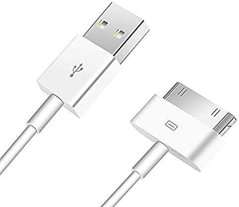 Paquete de 5 cables de carga USB de sincronización de datos blancos de 30 pines de 3.3 ft de largo para Apple iPhone 4 4S 3G 3GS Apple iPad 1 2 3