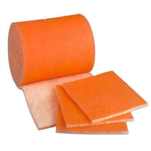 Material de filtro de medios naranja y blanco de repuesto para Renewaire ERVHRV – 5 pies x 25 pulgadas x 1 pulgada, cortado a medida
