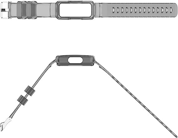 Correa compatible con Fitbit Inspire 3 para mujeres y hombres, pulsera transparente con funda protectora integrada de repuesto para Inspire 3