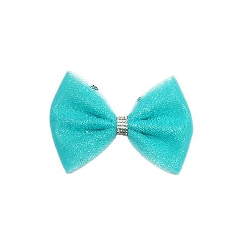 Gymnastics Hair Bow- Tulle Hair Bow (Aqua)