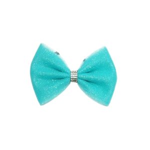 Gymnastics Hair Bow- Tulle Hair Bow (Aqua) Gymnastics Hair Bow- Tulle Hair Bow (Aqua)