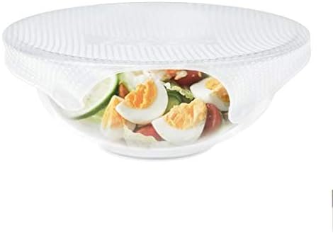 Grand Fusion Envoltura de alimentos de silicona apta para microondas, envolturas flexibles y reutilizables para alimentos, sin BPA y de larga