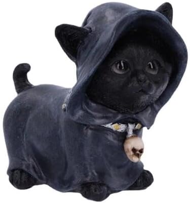 Adorno de gato mágico divertido de Halloween, adorno de resina para manualidades, decoración del hogar, decoración de escritorio, escultura facial