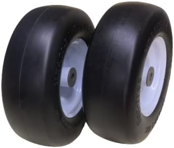 N12 2 nuevos neumáticos HORSESHOE 11×4.00-5 lisos sin plano con borde de acero para cortacésped de giro cero Gardon Tractor – cubo 3-5 pulgadas con
