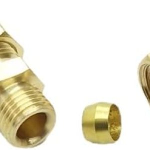 CDQBWKJGFJ 3 piezas de latón de compresión de tubo de 14″ OD x 14″ OD Unión Conector CDQBWKJGFJ 3 piezas de latón de compresión de tubo de 14″ OD x 14″ OD Unión Conector