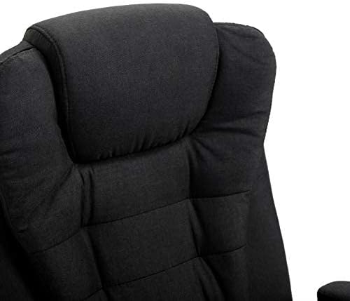 daals Silla de oficina reclinable ejecutiva extra acolchada (tela negra)