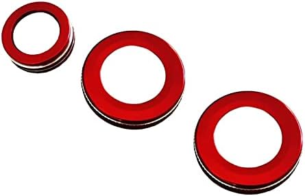 Etiqueta engomada de la cubierta del pomo del volumen del aire acondicionado del coche rojo compatible con Mercedes Benz A B C E GLK GLA CLA GLE ML