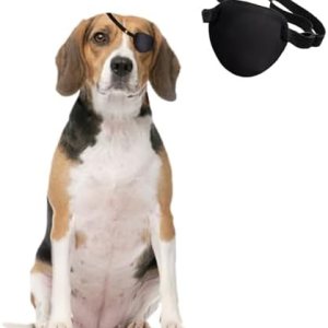 Parche para ojos de perro  Cubierta protectora de un solo parche para ojos para perros pequeños, medianos y grandes, gatos con lesiones en los ojos Parche para ojos de perro  Cubierta protectora de un solo parche para ojos para perros pequeños, medianos y grandes, gatos con lesiones en los ojos