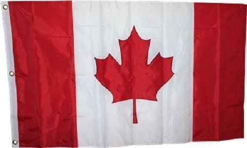 Premium Canada Canadian Flag 6×10 Ft Double Sided Embroidered 210D Polyester, 3-ply
