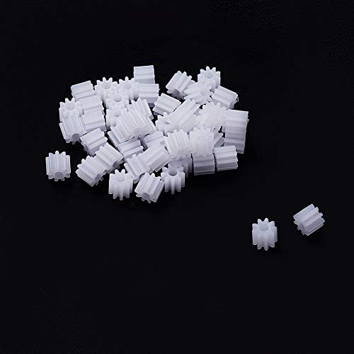 Othmro 50pcs Engranajes de plástico 9 dientes Modelo 092A Reducción engranajes de gusano plástico para RC coche robot motor