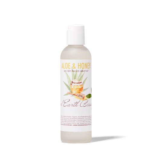 Limpiador facial – Aloe, leche de coco y miel para piel seca, lavado facial, 4 onzas