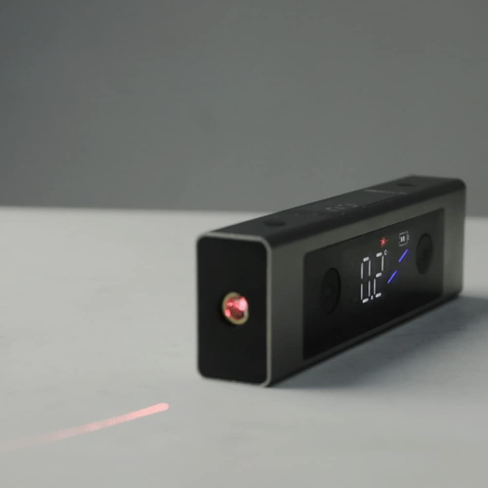 Inclinómetro digital de transportador, regla L de medición de ángulo, con marca de luz roja bidireccional, buscador de ángulo de pantalla doble,