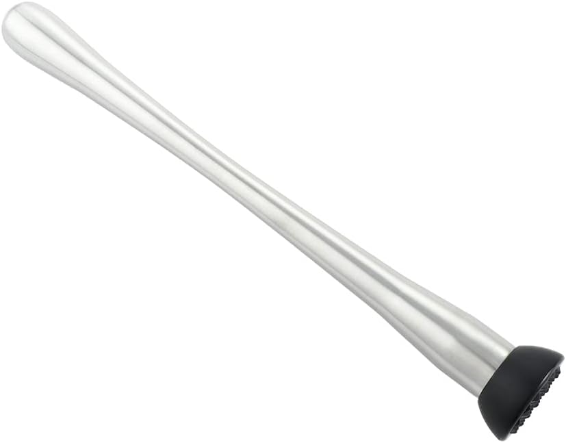 Vctitil Mezclador de cóctel de acero inoxidable y cuchara mezcladora, triturador largo de acero inoxidable para el hogar, herramienta mezcladora de