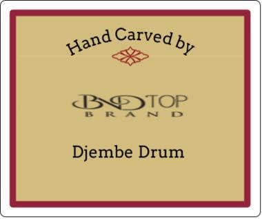Drum Djembe es una cuerda de piel de cabra cubierta de cáliz africano tocado por manos estilo África occidental jembe para tambores círculo y más (6