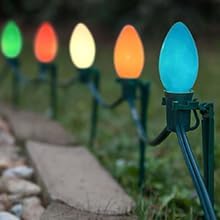 Goothy Paquete de 25 bombillas de repuesto C7 multicolor de Navidad, bombillas de cerámica multicolor para Navidad, exteriores, patio, interior,