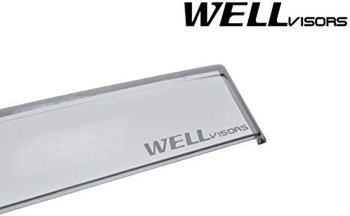 WellVisors Repuesto para 2008-2015 Scion xB CLIP-ON ahumado tintado serie premium deflectores laterales de protección de lluvia 3-847SC006