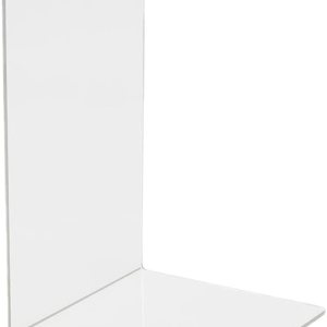 1 sujetalibros de acrílico resistente con extremo de libro en forma de L, organizador de escritorio para libros, películas y CD (transparente, 4.72 1 sujetalibros de acrílico resistente con extremo de libro en forma de L, organizador de escritorio para libros, películas y CD (transparente, 4.72