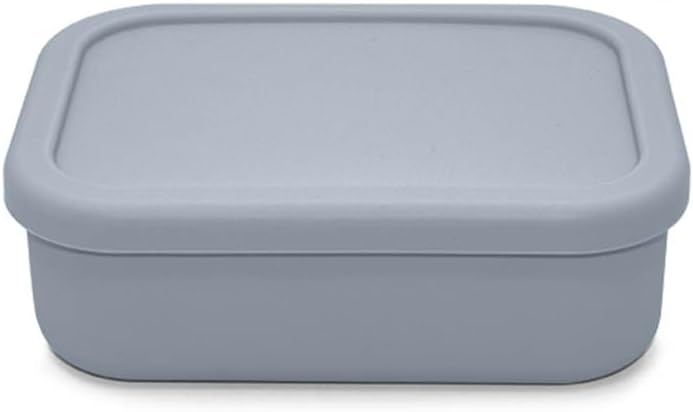 Caja Bento de silicona de 3 piezas, juego de 3 recipientes de silicona para almacenamiento de alimentos con divisor y tapa dura, sin BPA, apto para