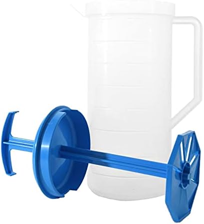 Jarra mezcladora para bebidas, jarra de agua de plástico con tapa y émbolo con cuchillas en ángulo, recipiente de jugo de mezcla fácil, capacidad de
