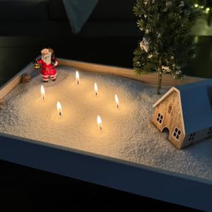 Foton Pearled Candle – Vela en polvo de 18 onzas  Sidra nevada no tóxica de lujo de larga duración hasta 120 horas  Vela de arena recargable con 30