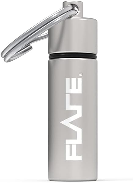 Flare Audio Capsule Silver – Llavero resistente de aluminio ligero, resistente al agua