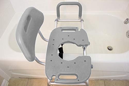 HydroGlyde – Silla de ducha deslizante de alta calidad, resistente, banco de transferencia de bañera acolchado con asiento recortado, para bañera,