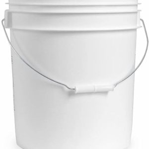 Solo cubo de plástico blanco de 5 galones, cubo duradero de 90 mil, cubos de grado alimenticio, sin tapas incluidas, no contiene plástico BPA, Solo cubo de plástico blanco de 5 galones, cubo duradero de 90 mil, cubos de grado alimenticio, sin tapas incluidas, no contiene plástico BPA,