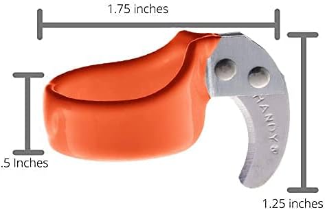The Original Handy Safety Knife – Cuchillo de anillo utilitario para dedo con hoja afilada y curvada – Handy Gardener’s Three Pack – por Handy Twine