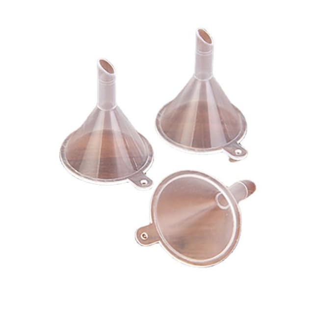 Embudo de cocina Embudo de plástico para llenar botellas, conservas y cocinar (juego de 3 piezas de tamaño pequeño)