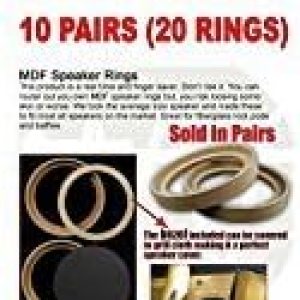 (20) Anillos espaciadores de montaje de subwoofer de madera MDF de 8 pulgadas empotrables con bisel (20) Anillos espaciadores de montaje de subwoofer de madera MDF de 8 pulgadas empotrables con bisel