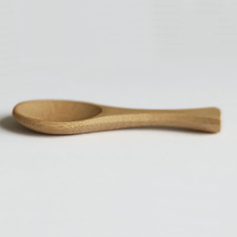 12 cucharas de té de bambú, cucharas de sal de baño, cuchara de condimento de madera para té suelto, dulces, especias, granos de café, 3.54 x 1.65