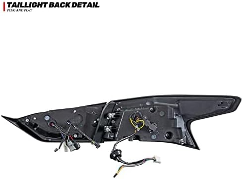 Nuevo accesorio para Nissan Altima 2019 2020 2021 2022 2023 Luces traseras LED secuencial señal arranque animación kit de reemplazo (negro)