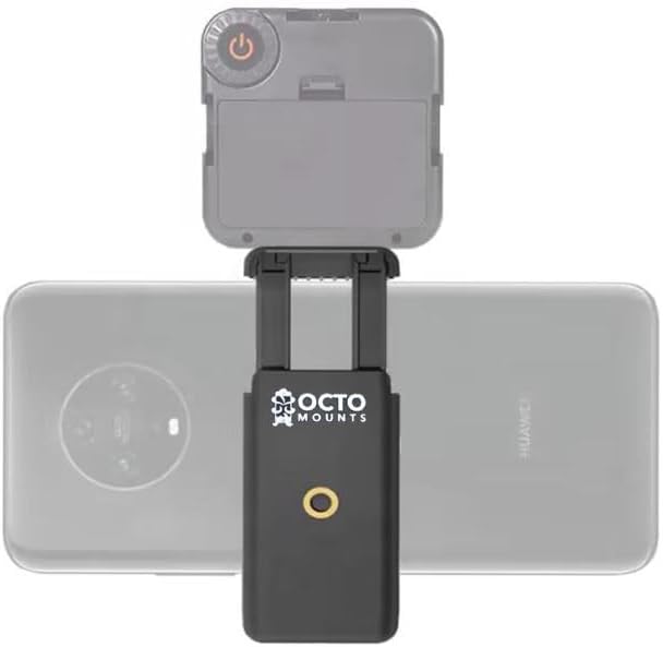 S – Juego de 2 soportes universales para teléfono inteligente para montar cualquier teléfono. Tiene tornillo de cámara (14 de pulgada 20), conecta