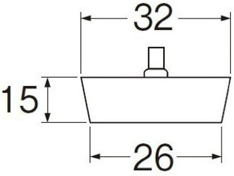 SANEI H29F-32 Rubber Plug for Bath, No Chain, Outer Diameter 1.3 inches (32 mm), Height 1.0 inches (26 mm)