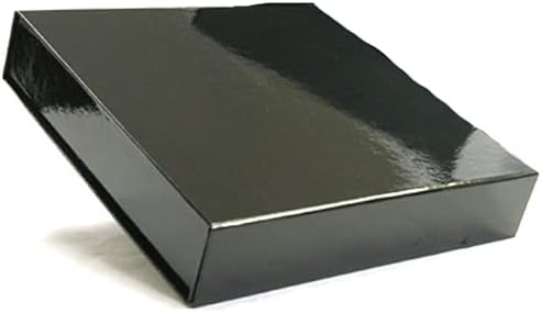 Paquete de 2 cajas de regalo duras negras con tapa de cierre magnético de 7 x 5 x 1.6 pulgadas, cajas rectangulares para regalos con acabado negro
