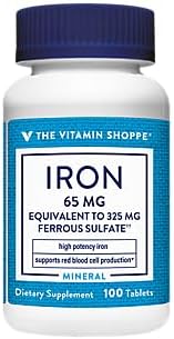 Hierro de alta potencia 65 mg equivalente a 325 mg de sulfato ferroso