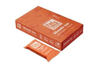 PARADISE SQUARED – Barra vegana de mantequilla de maní de coco Blondie, suave y masticable, sin gluten, kosher, a base de plantas, sin lácteos, sin