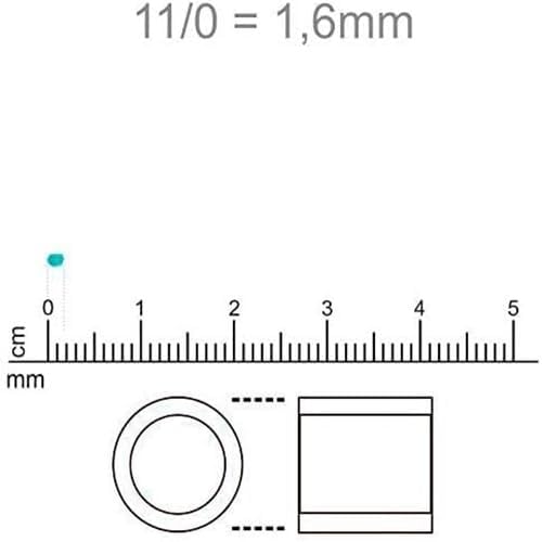 Miyuki Delica Perlas cilíndricassemillas DB0301DB301 – Brillo-metálico opaco mate 110, 0.25oz