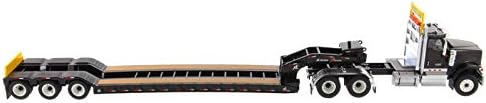 para tractor internacional HX520 Tandem Day Cab con remolque XL 120 Lowboy en negro 150 DIECAST modelo acabado camión