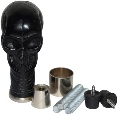 FICUS GIFT Mango de calavera negra con ketet completo para bastón