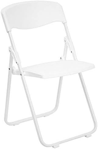 Bowery Hill Silla plegable de plástico en blanco (juego de 2)