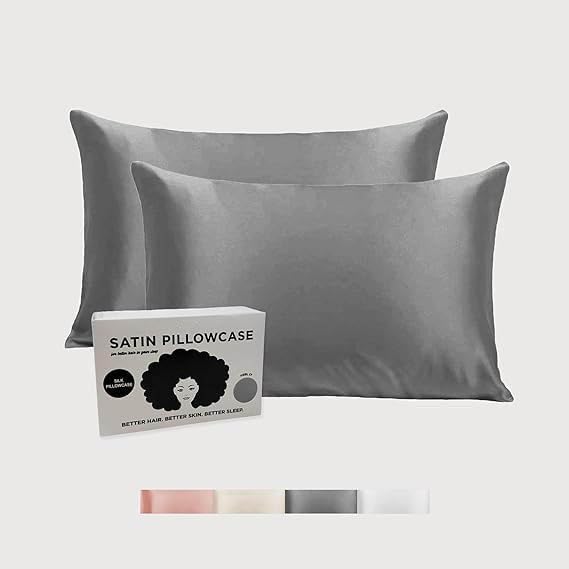 Mend – Funda de almohada de satén para piel y cabello, fundas de almohada súper suaves para un mejor sueño y cabello, tamaño Queen de 30 x 20