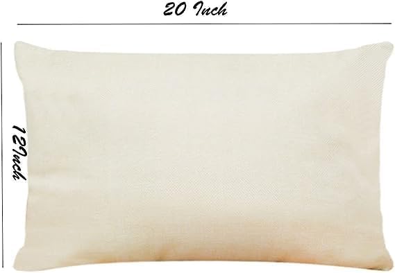 Highland Cow – Funda de almohada decorativa de lino para sofá, cama (vaca linda, 12 x 20 pulgadas)