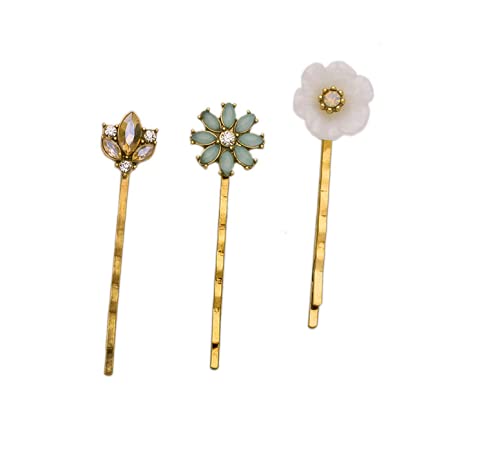 YADIRF Paquete de 6 pines vintage Bobby Horquilla Rhinestone Jeweled Elegant Unique para el cabello DIY Accesorio