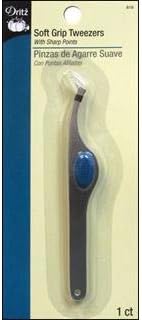 Dritz 818 Pinzas de agarre suave, 4 pulgadas, color plateado